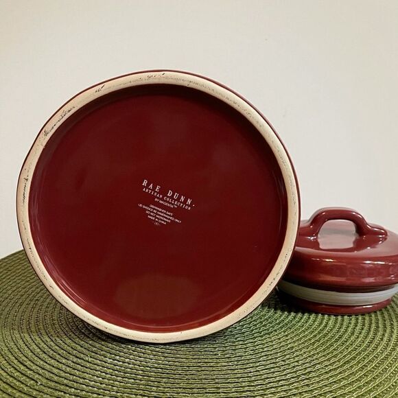 Rae Dunn ceramic Burgundy “Cookies” cookie jar NWOT - Picture 9 of 9